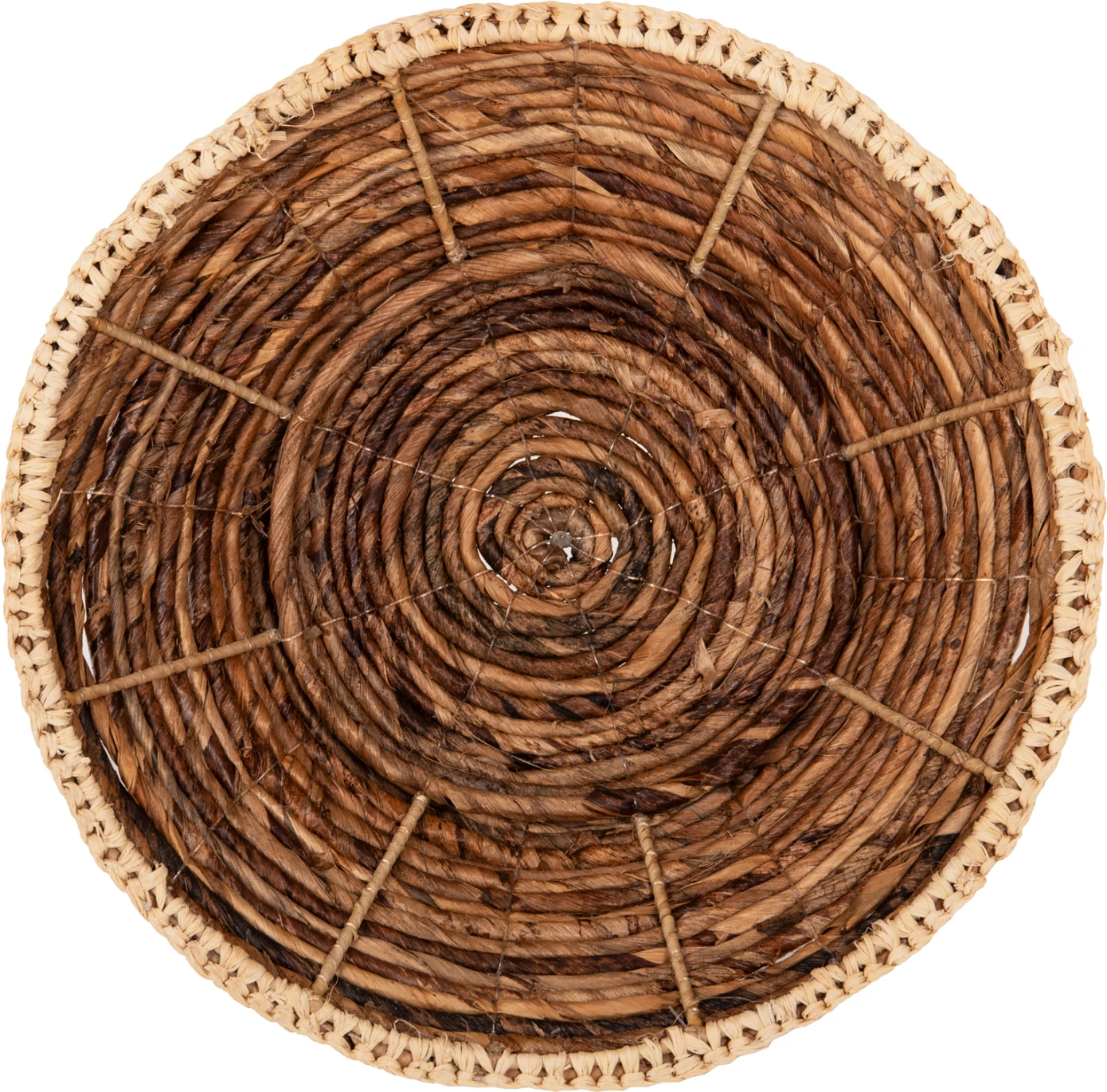 Vazo dekorative për dysheme, fibra banane, ngjyrë kafe, FH7864, Φ33x74H cm