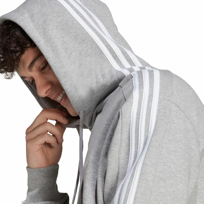 Duks me kapuç adidas për meshkuj, gri [Madhësia: L]