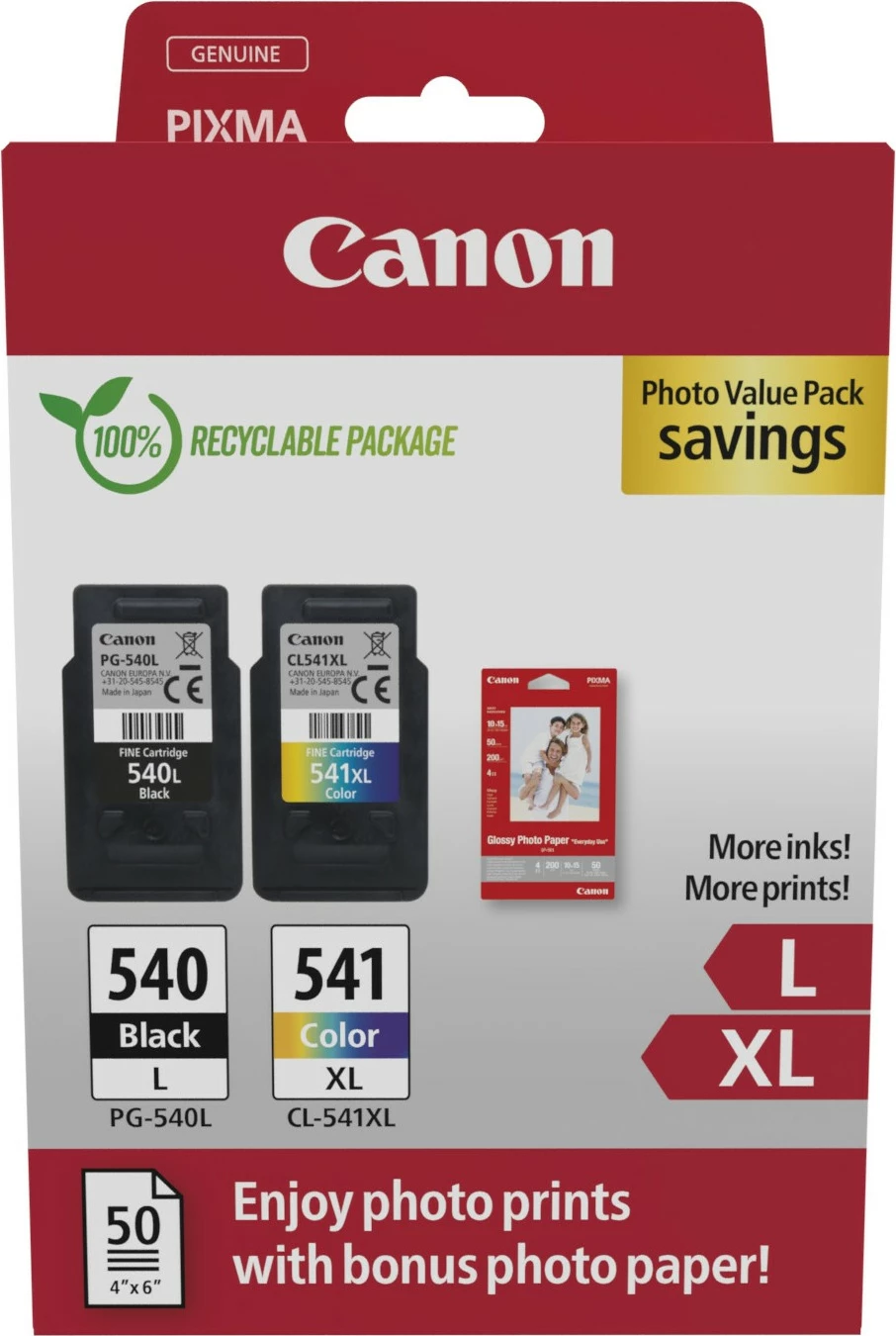 Toner Canon 5224B012, Black, Cyan, Magenta, Yellow, 11 ml, 15 ml, 2 pc(s), Photo value pack