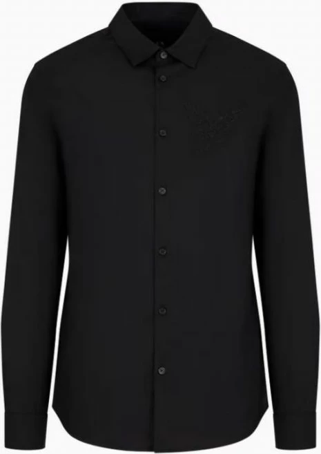 Këmishë për meshkuj Armani Exchange, e zezë