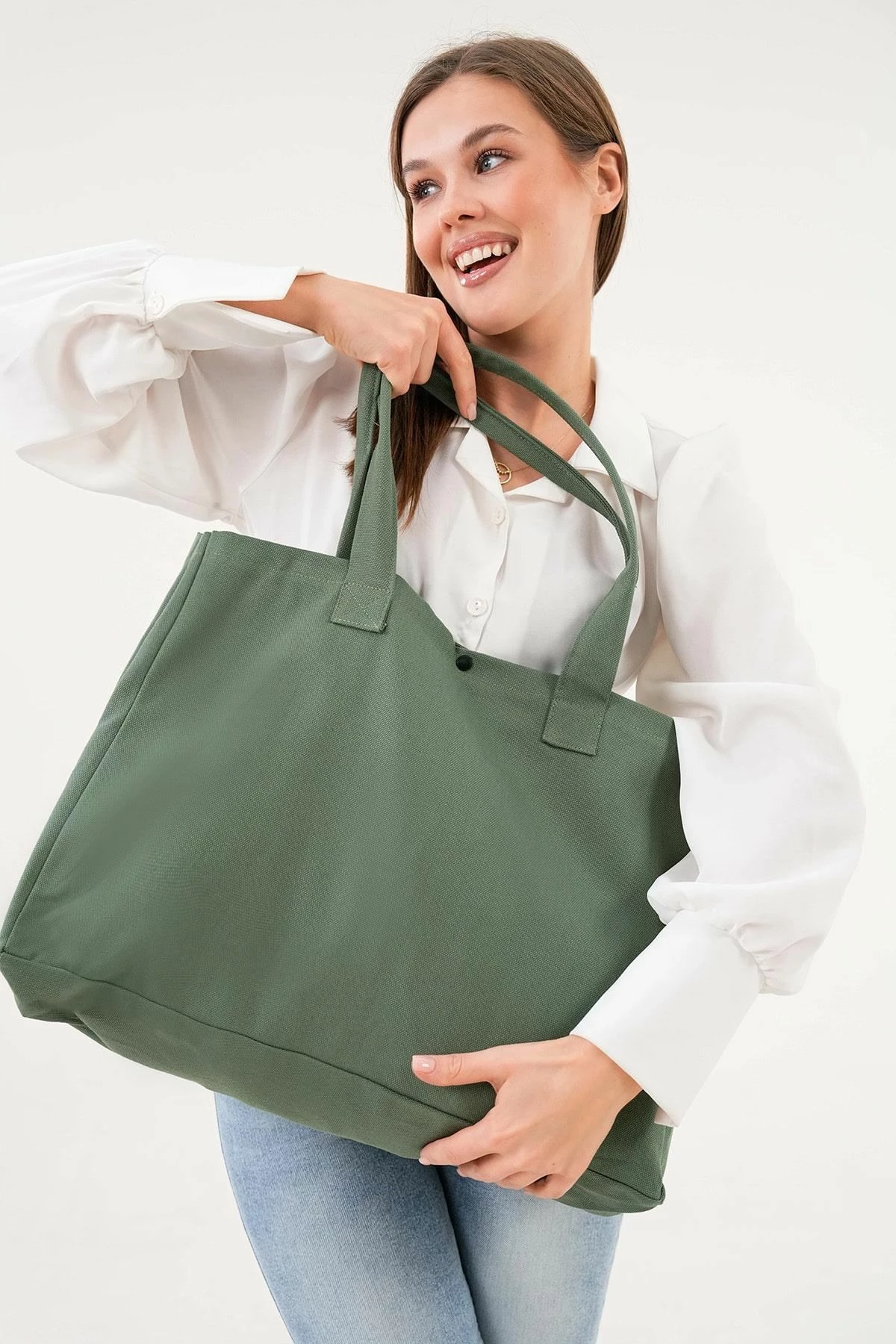 Çantë tote Zoozie Bags, ngjyrë e gjelbër, 2298