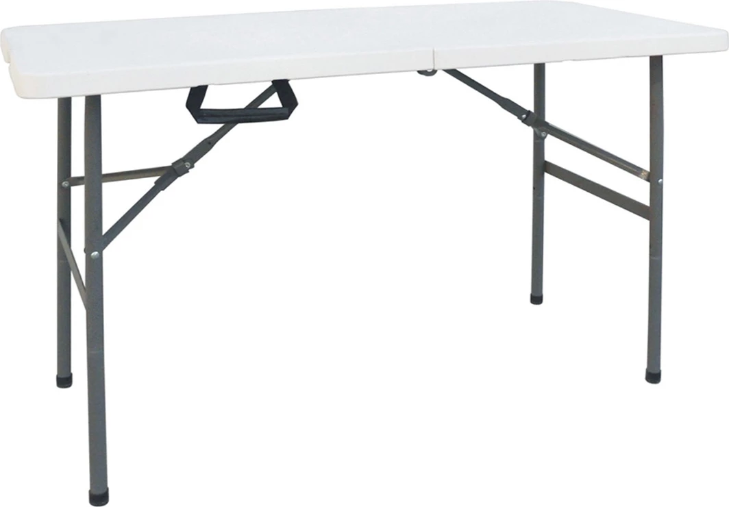 Tavolinë palosëse për kamping, ngjyrë e bardhë, 122x60x74 cm