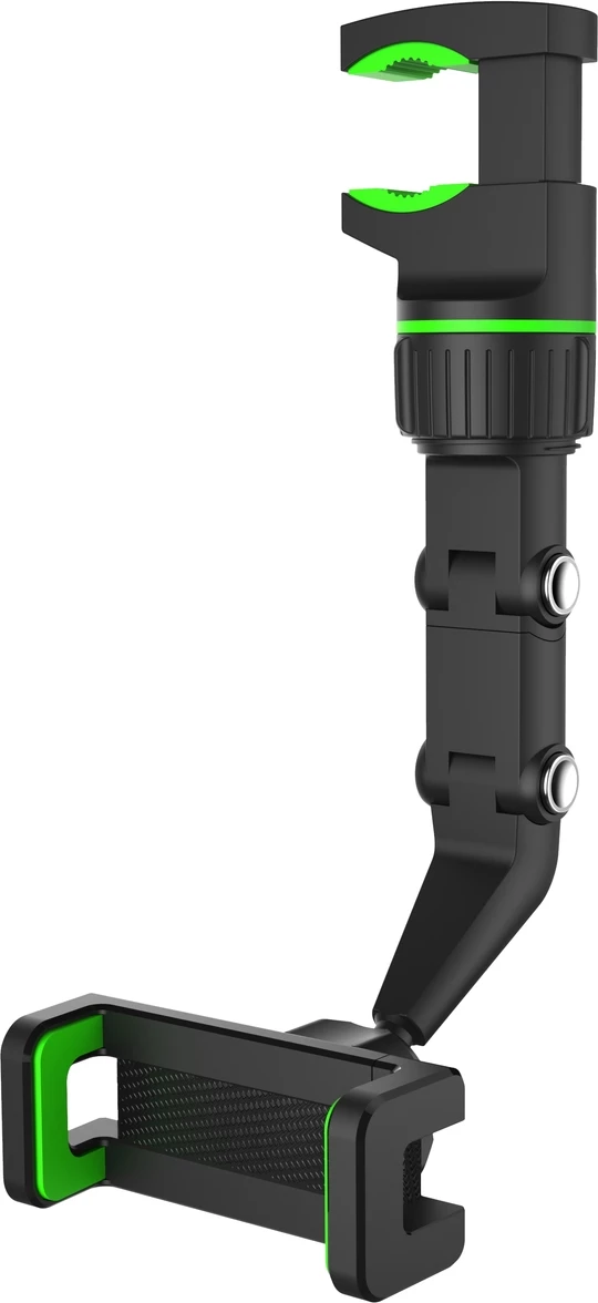 Mbështjellës për celular Hurtel, për pasqyrë të makinës, i rregullueshëm, i zi/gjelbër