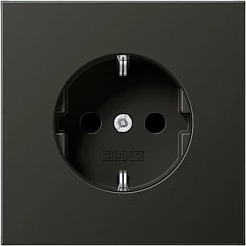 Prizë muri Jung AL 1520 AN, 1x Schuko Type F, 16A 250V, e zezë