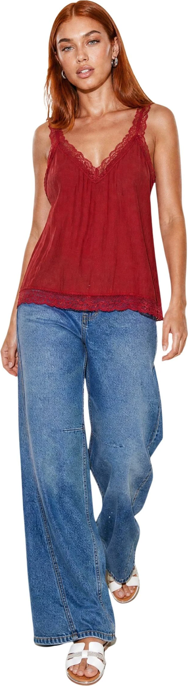 Top për femra I am Crinkle Pizzo 53127, bordeaux [Madhësia: XS]