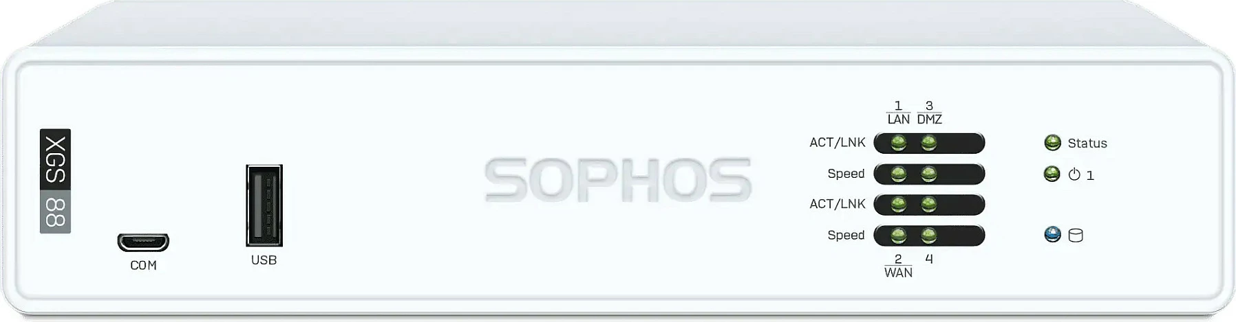Firewall Sophos XGS 88, 4x RJ-45 2.5GbE, 16GB eMMC, rack 1U, kabllo rryme EU