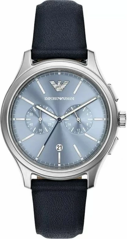 Orë dore meshkujsh Emporio Armani Dario AR11747, e kaltër me kuti