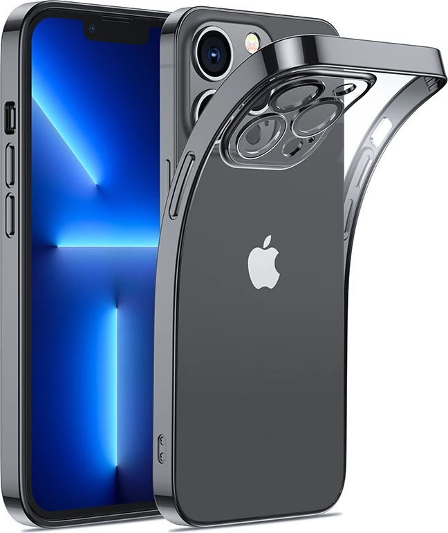 Mbështjellës Joyroom JR-14Q3 për iPhone 14 Plus, kornizë metalike, i zi