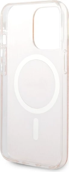 Set mbështjellës Guess GUBPP13XH4EACSP me karikues wireless për iPhone 13 Pro Max, rozë