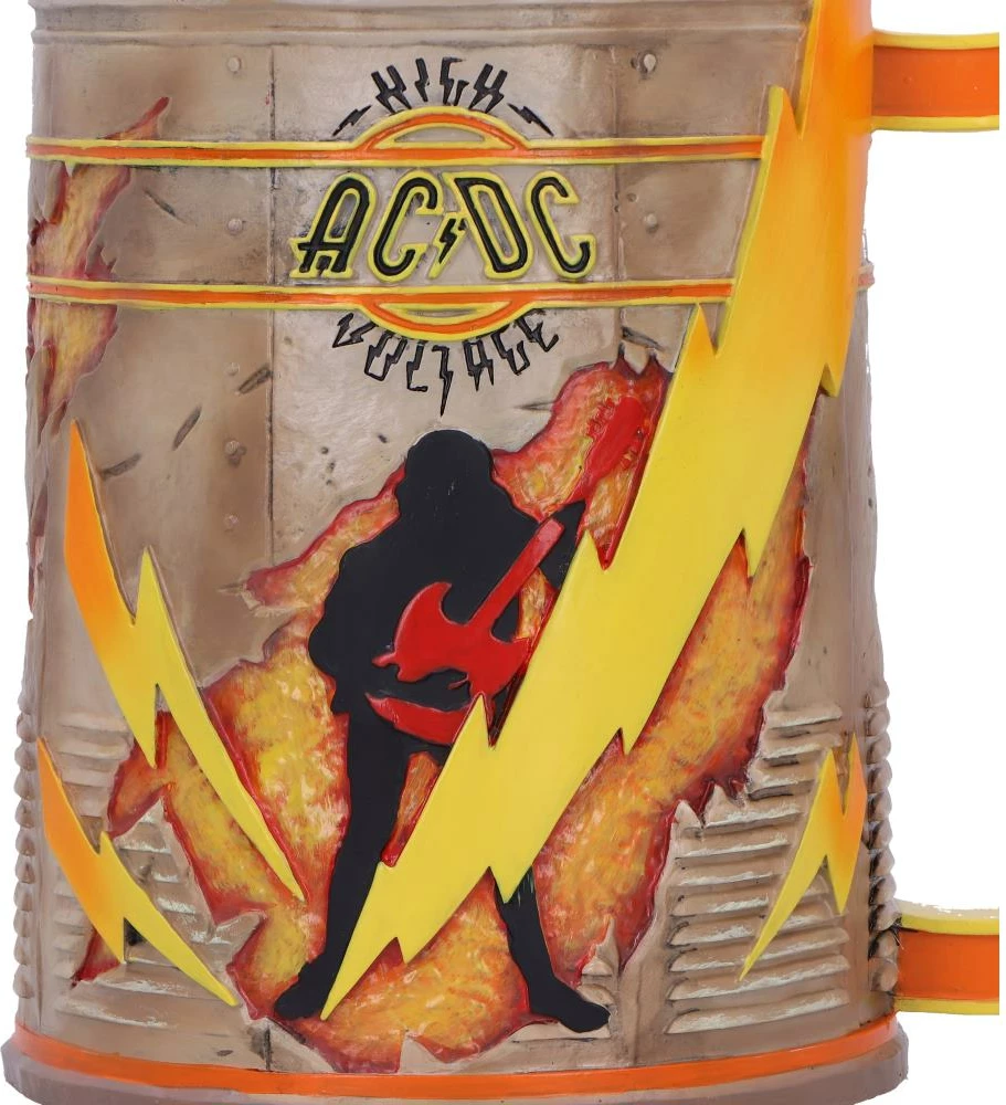Kupë NEMESIS NOW AC/DC High Voltage, rezinë me insert inox, 15.5 cm, në kuti dhuratë