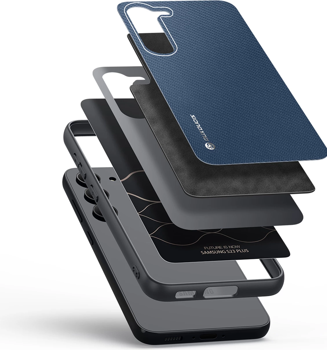 Mbështjellës Dux Ducis Fino për Samsung Galaxy S23+, kaltër