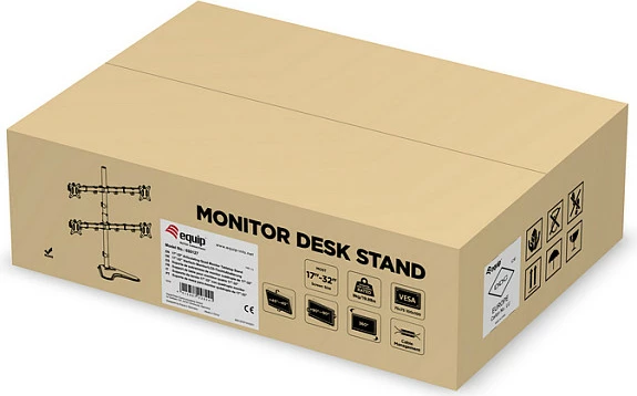 Mbajtëse tavoline për 4 monitorë EQUIP 650127, 17"-32", VESA 75x75/100x100, 36 kg, e zezë