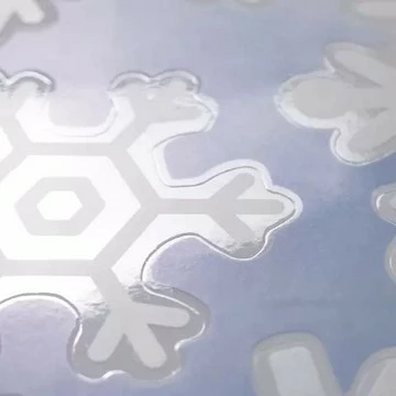 Dekor dritareje HERMA Snowflake, film i bardhë, 12 copë, i lëvizshëm