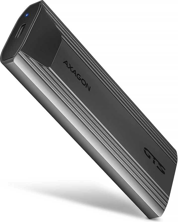 Kasë e jashtme AXAGON EEM2-GTS2 për SSD M.2 NVMe & SATA, USB-C 3.2 Gen 2, e zezë