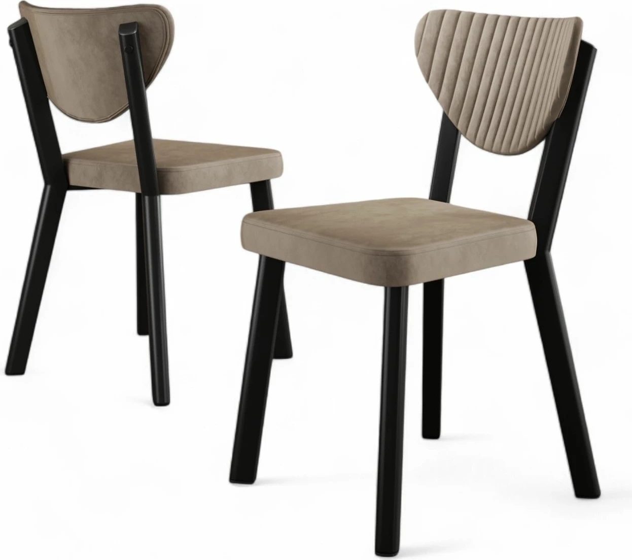 Set karrigesh (4 copë) Hanah Home, Arfe, kapuçino, e zezë