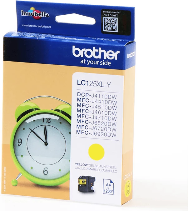 Kartush boje, Brother, LC125XLY, 10 ml, deri 1200 faqe, e verdhë
