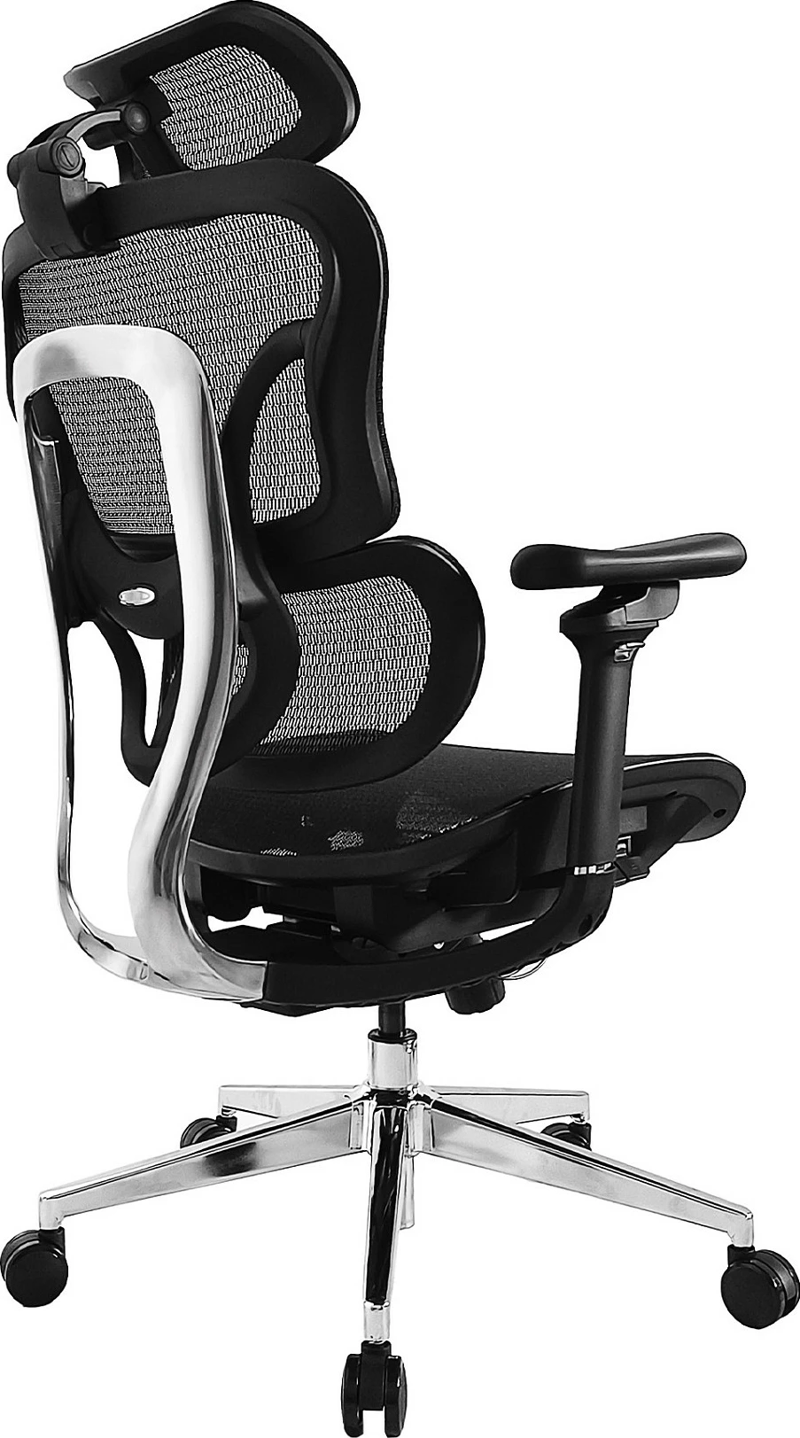 Karrige zyre ergonomike EQUIP, mesh, mbështetëse koke, mbështetëse krahu 3D, 150 kg, e zezë