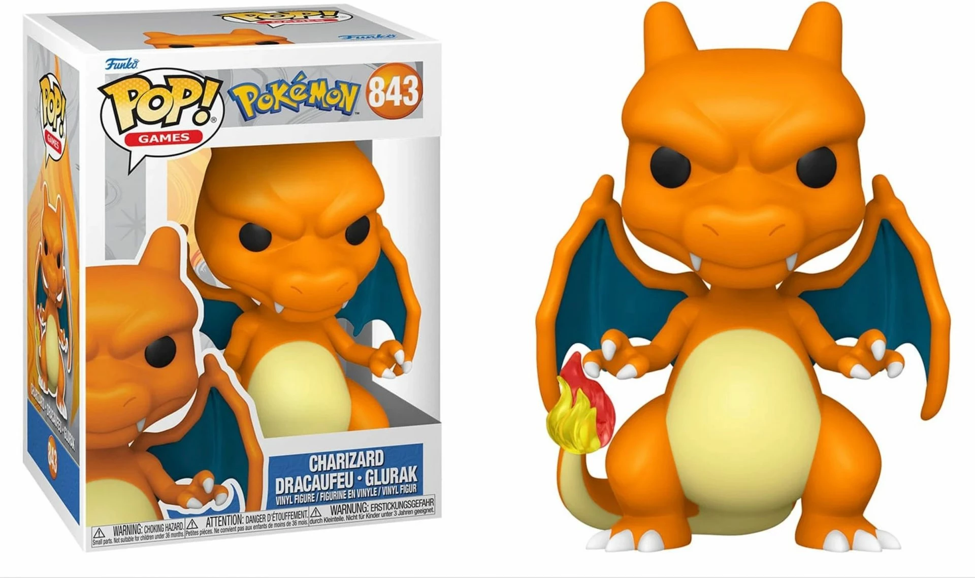 Figurinë koleksionuese Funko POP! Games Pokémon Charizard, portokalli