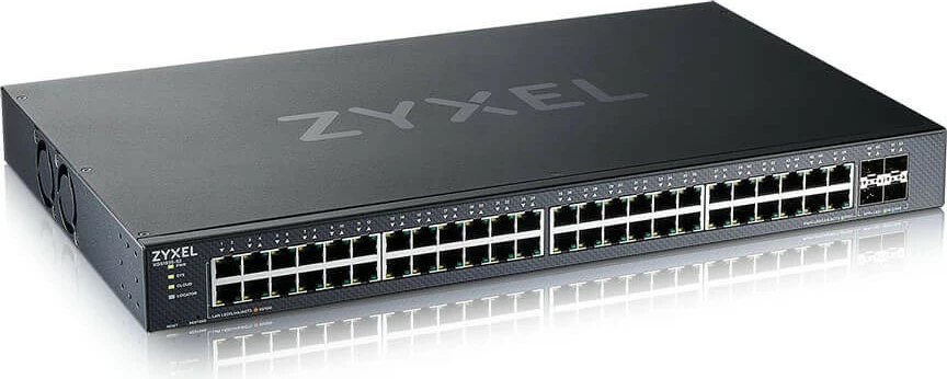 Switch i menaxhueshëm Zyxel XGS1935-52-EU0101F 48 porta Gigabit, 4 porta SFP+ 10GbE, rack 1U, i zi