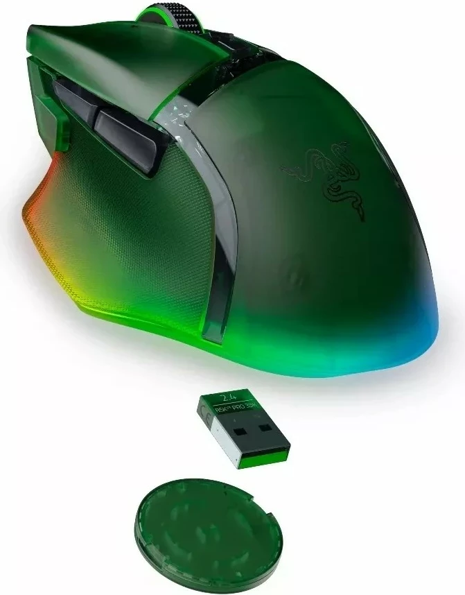 Maus Razer Basilisk V3 Pro 35K Phantom Green