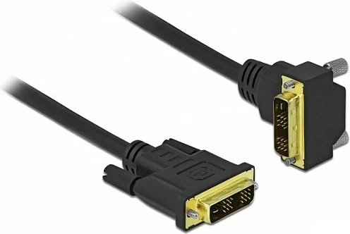 Kabllo DVI-D DeLOCK 85903, 3 m, 18+1 (Single Link), e zezë