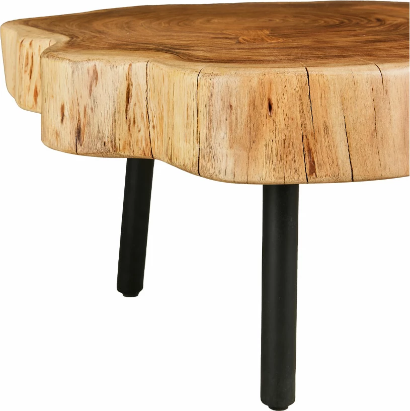 Tavolinë kafeje RAW, dru natyral, 80x80x40cm