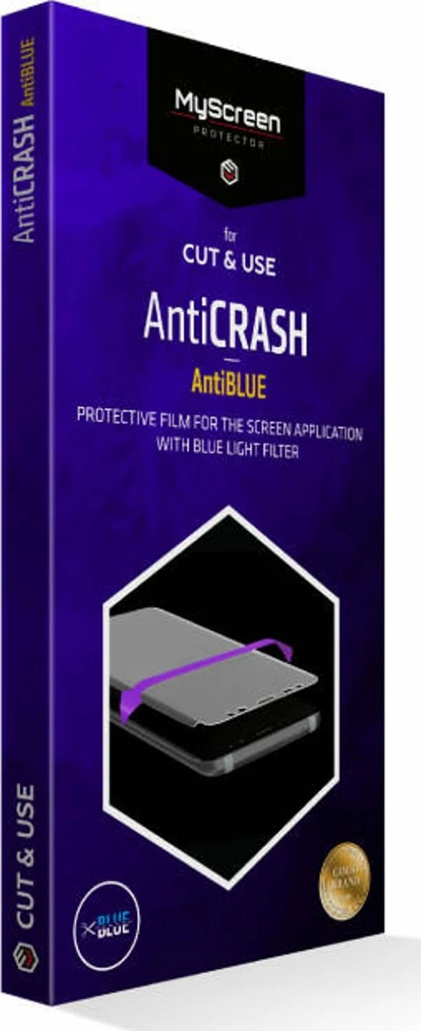 Foli mbrojtëse ekrani MyScreen Protector CUT&USE antiCRASH antiBLUE 4.0 6.5\" (paketë 10 copë)