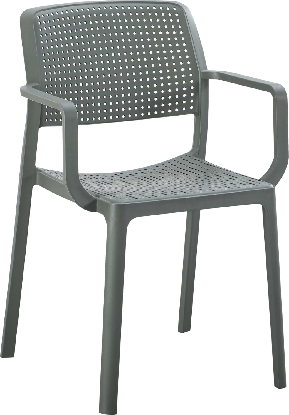 Karrige për tavolinë me karrige për terasë, ngjyrë ulliri e errët, COMFEE FH6102.05, 54x57x83 cm