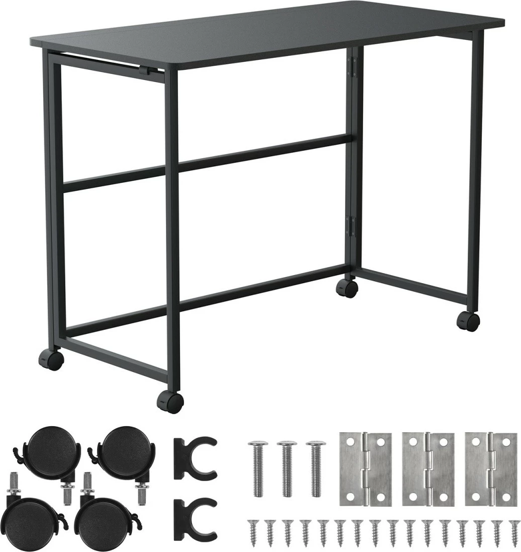 Tavolinë pune palosëse mobile, Maclean MC-1250 B, 100x50 cm, ngarkesë max 50 kg, e zezë