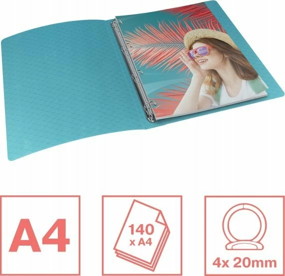 Binder me 4 unaza Esselte Breeze 25 mm A4 (626247) blu