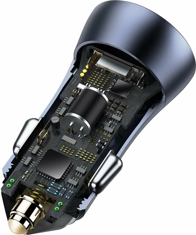 Karikues veture Baseus Golden Contactor Pro, 40W, 2 porta USB-A/USB-C, me kabllo USB-C, Gri