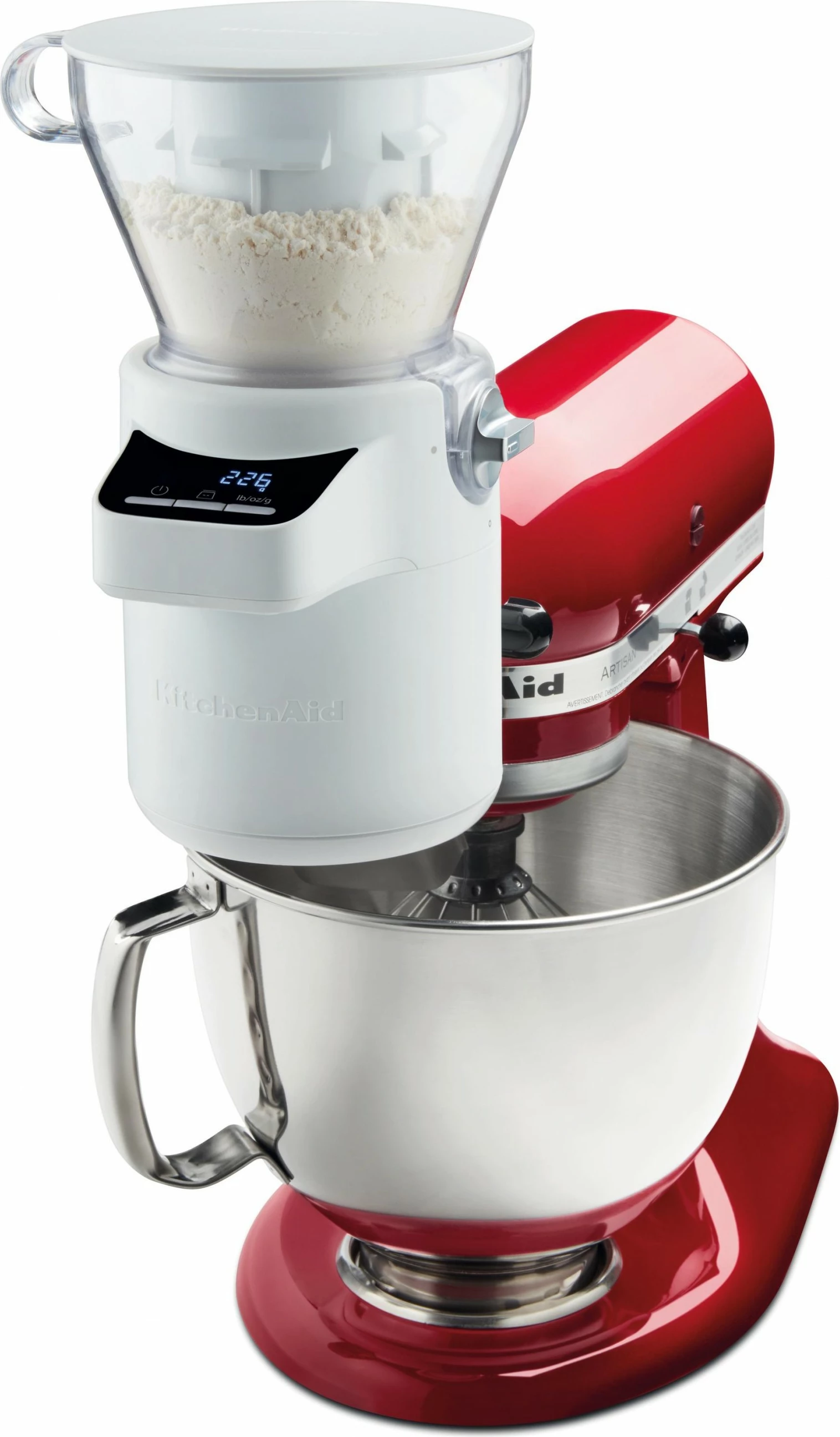 Aksesor KitchenAid 5KSMSFTA, sitë me peshore digjitale, e bardhë