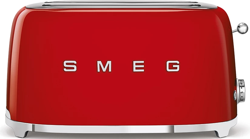 Toster Smeg TSF02RDEU 2 slote/4 feta 1500 W stil 50's, e kuqe