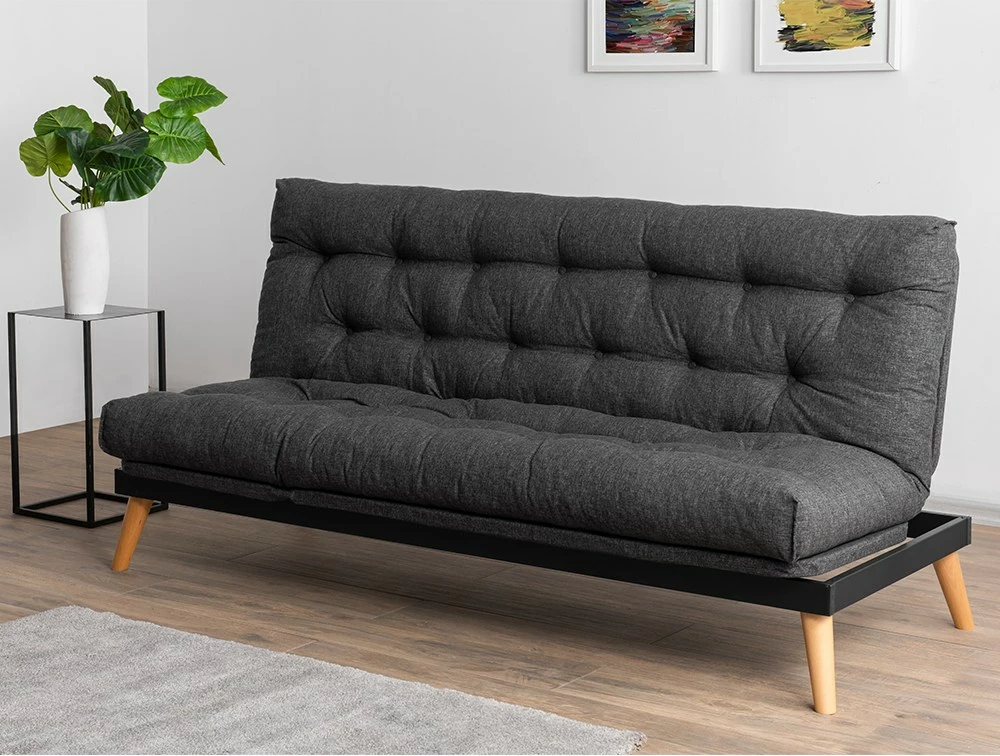 Divan-krevat treshe, Atelier del Sofa, Saki, ngjyrë gri e errët