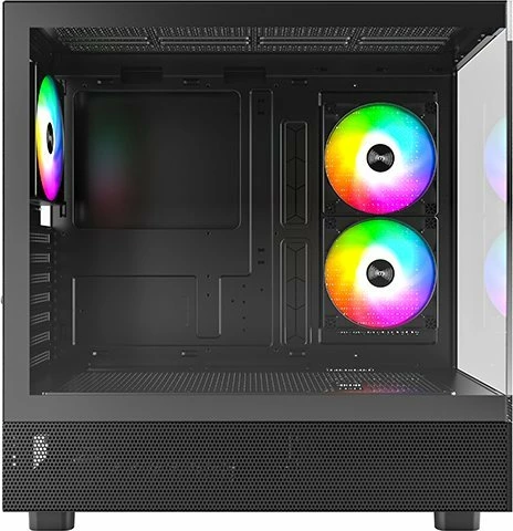 Kasë Montech XR ARGB Midi Tower ATX me USB-C, zi