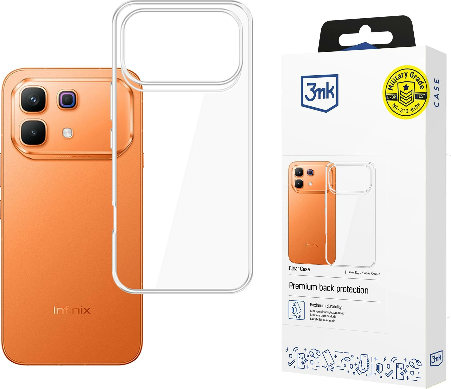 Mbështjellës 3mk Clear Case për Infinix Note 60 Pro, transparent, 1 copë