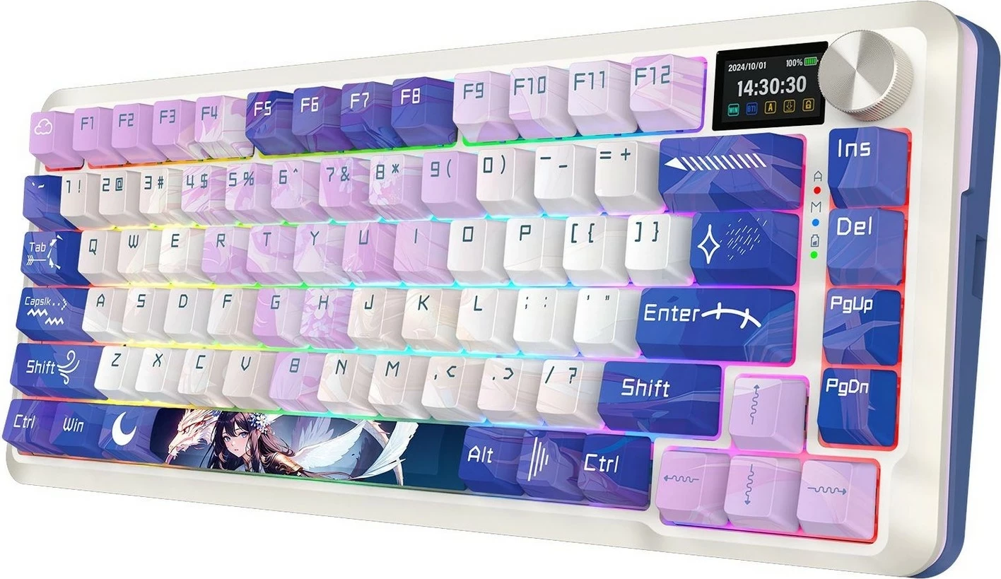 Tastierë mekanike Redragon Flekact Pro K708AK-RGB-PRO, 75%, RGB, wireless/wired, purple