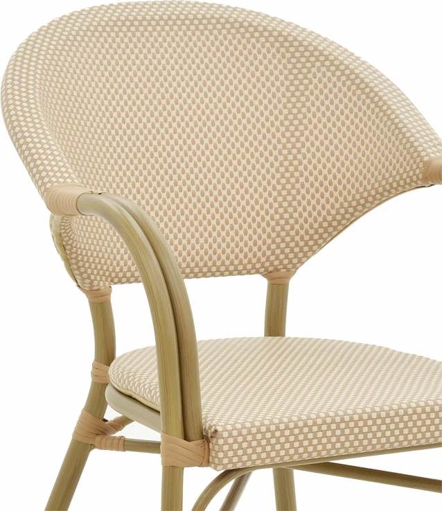 Karrige Elyza alumini natyral-bezhë tekstilene 57x62x84cm