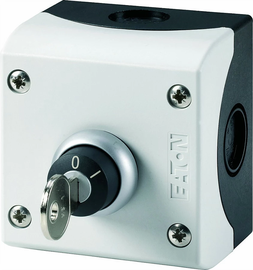Ndërprerës me çelës Eaton M22-WRS/KC11/I 216526, 2 pozicione, IP66, zi/gri