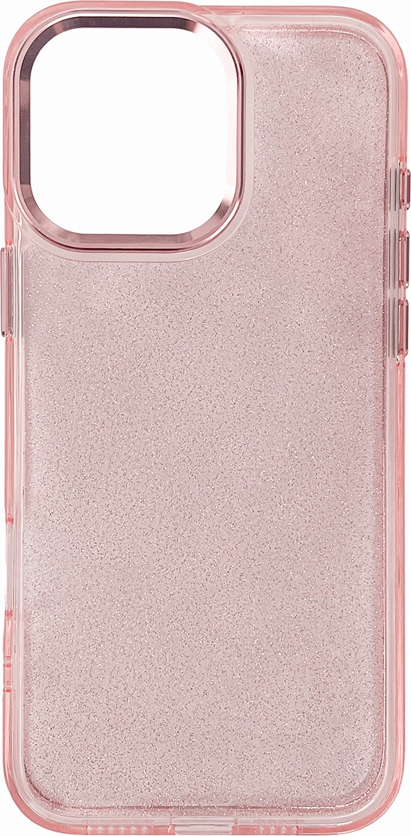 Mbështjellës Hurtel Glitter Case për iPhone 16 Pro, rozë me shkëlqim