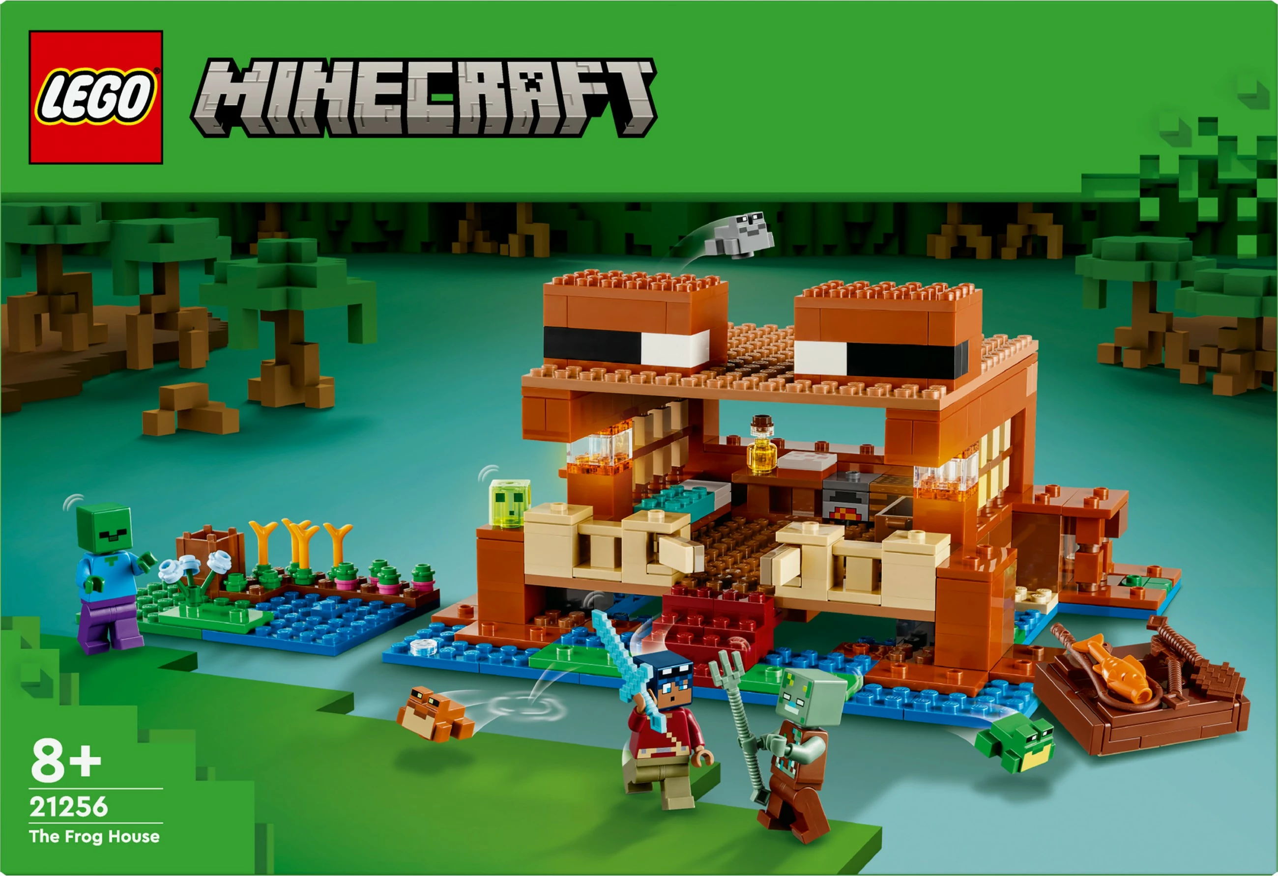Set ndërtimi LEGO Minecraft 21256 The Frog House, 400 pjesë, shumëngjyrëshe