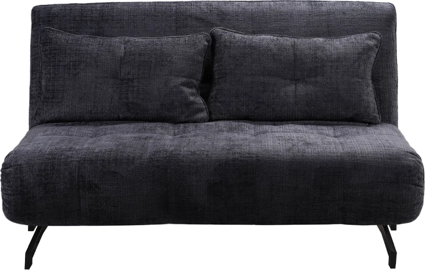 Divan shtrat palosës, dy vende, ngjyrë antracit, 142x88x86cm