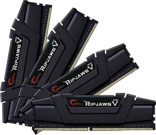 RAM Memorje G.Skill Ripjaws V F4-3200C16Q-64GVK 64GB DDR4 3200MHz CL16, e zezë, set 4x16GB