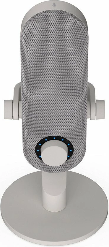 Mikrofon USB Krux Pin KRXC019, kardioid, dalje 3.5mm për monitorim, USB-C me adaptor USB-A, i bardhë