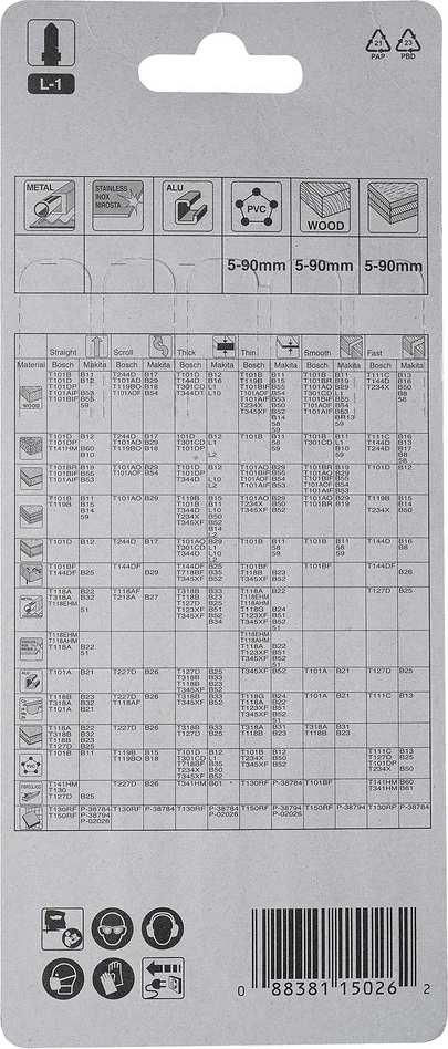 Teh sharrë Makita L-1 A-86290, i zi