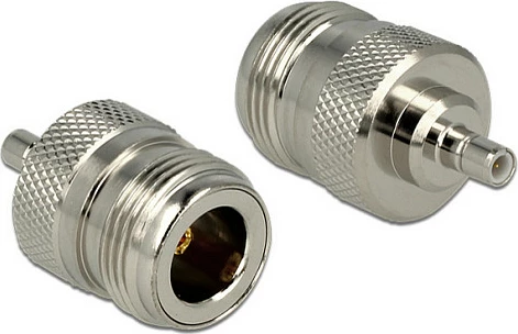 Adapter RF DeLOCK 88868, lidhës SMB/N, metalik
