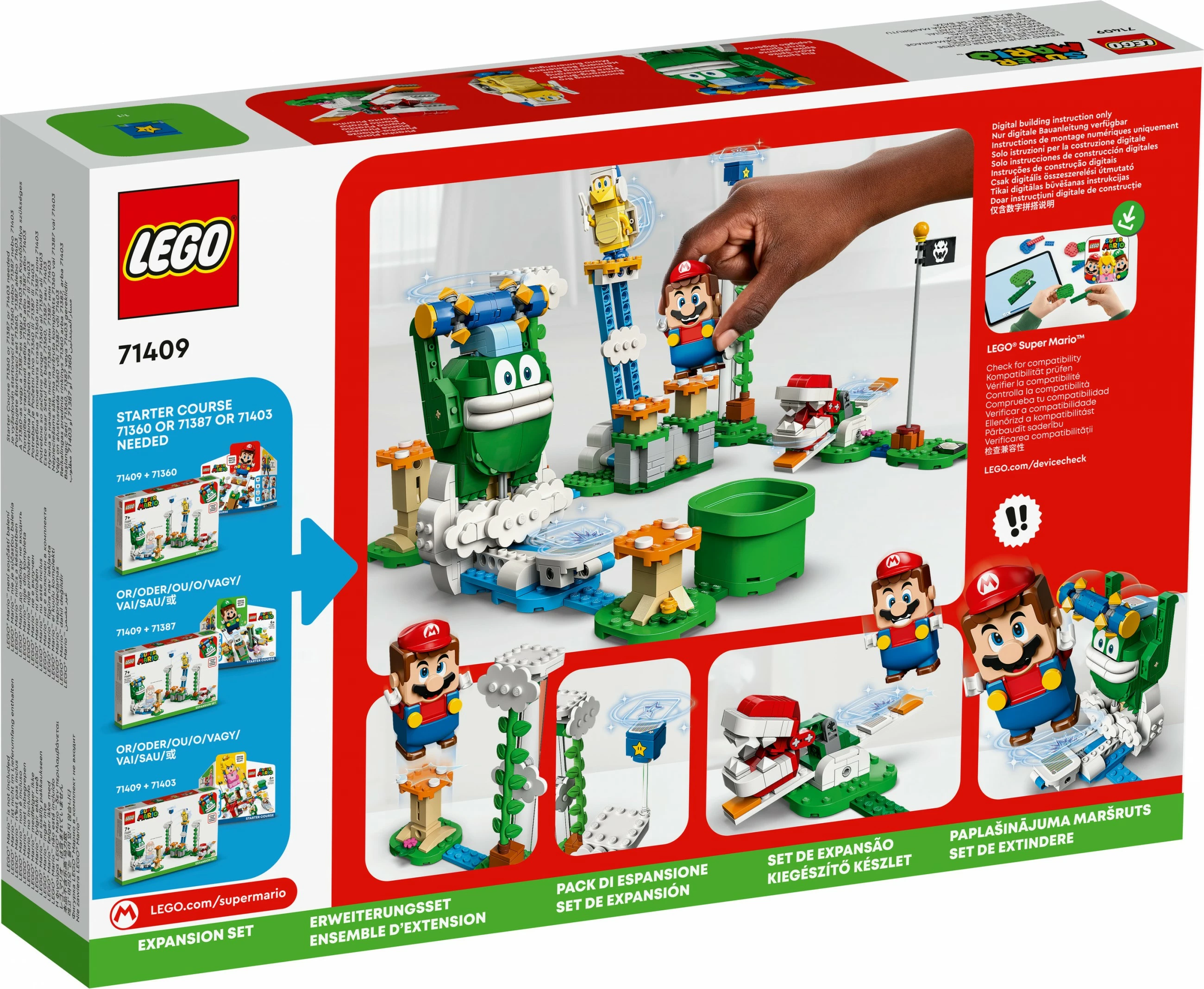 Set ndërtimi LEGO Super Mario 71409 Maxi-Spikes Wolken-Challenge, 540 pjesë, shumëngjyrësh