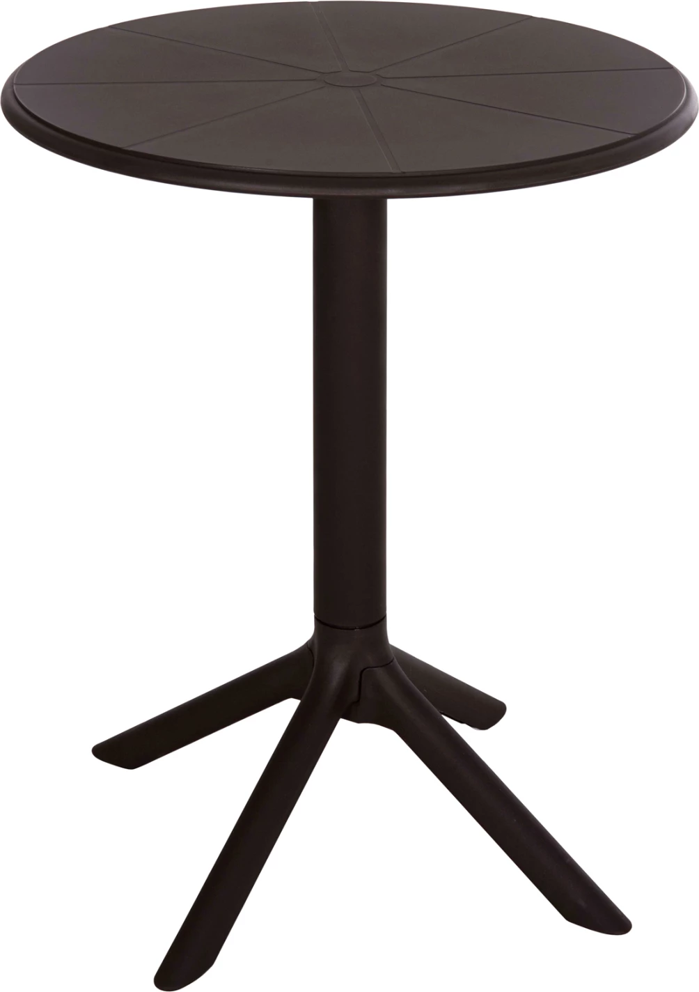 Tavolinë rrethore polipropileni, ngjyrë kafe, TERRIN FH6124.13, 60x75cm