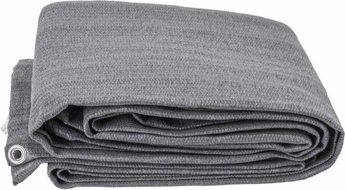 Tendë hije/awning BRUNNER Sunny View 340 x H190 cm, 100% PE, gri, set me shtylla + kunja + litarë