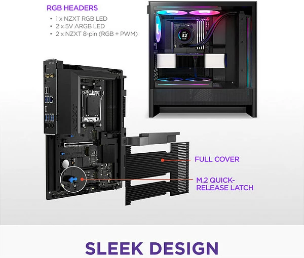 Pllakë amë NZXT N7 B850 WiFi, AM5, DDR5, ATX, e zezë